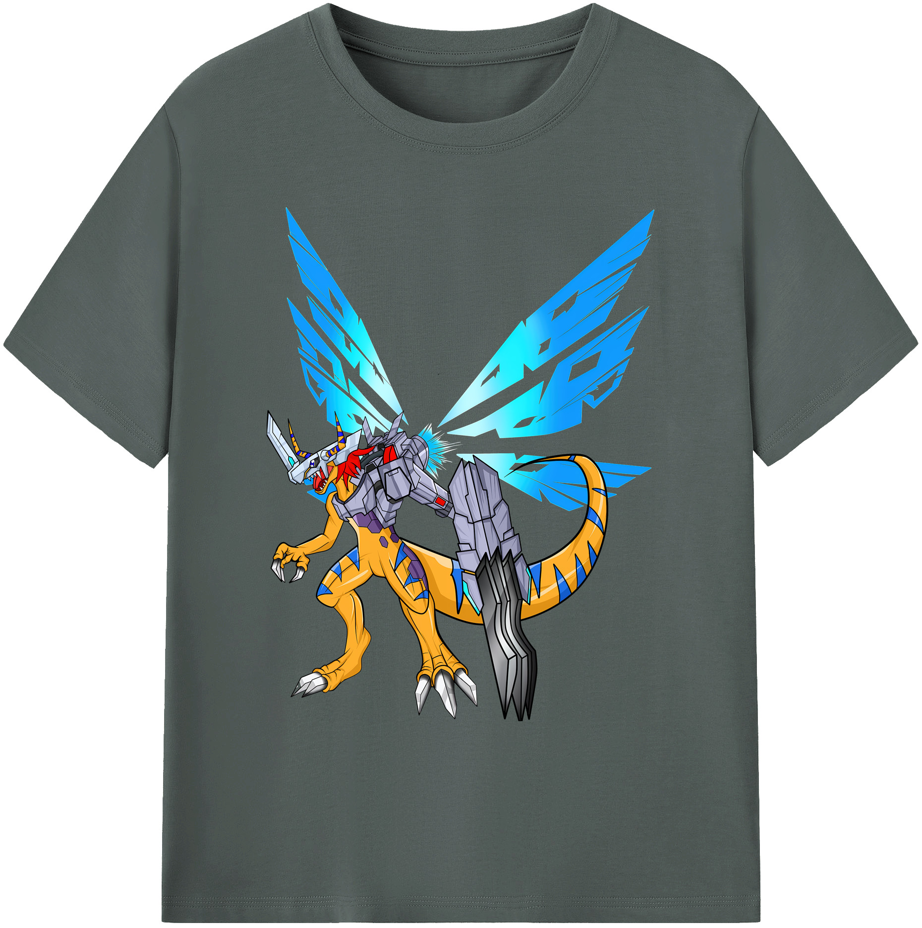 （画像用） Digimon デジタルモンスター/デジモン 綿100％ メンズ半袖Tシャツ｜肌触りやわらか＆通気性